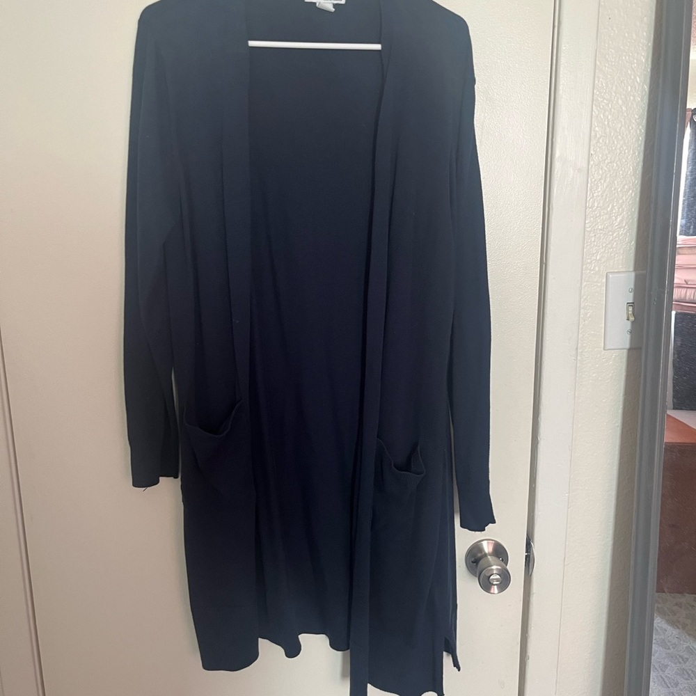 Navy Long Cardigan